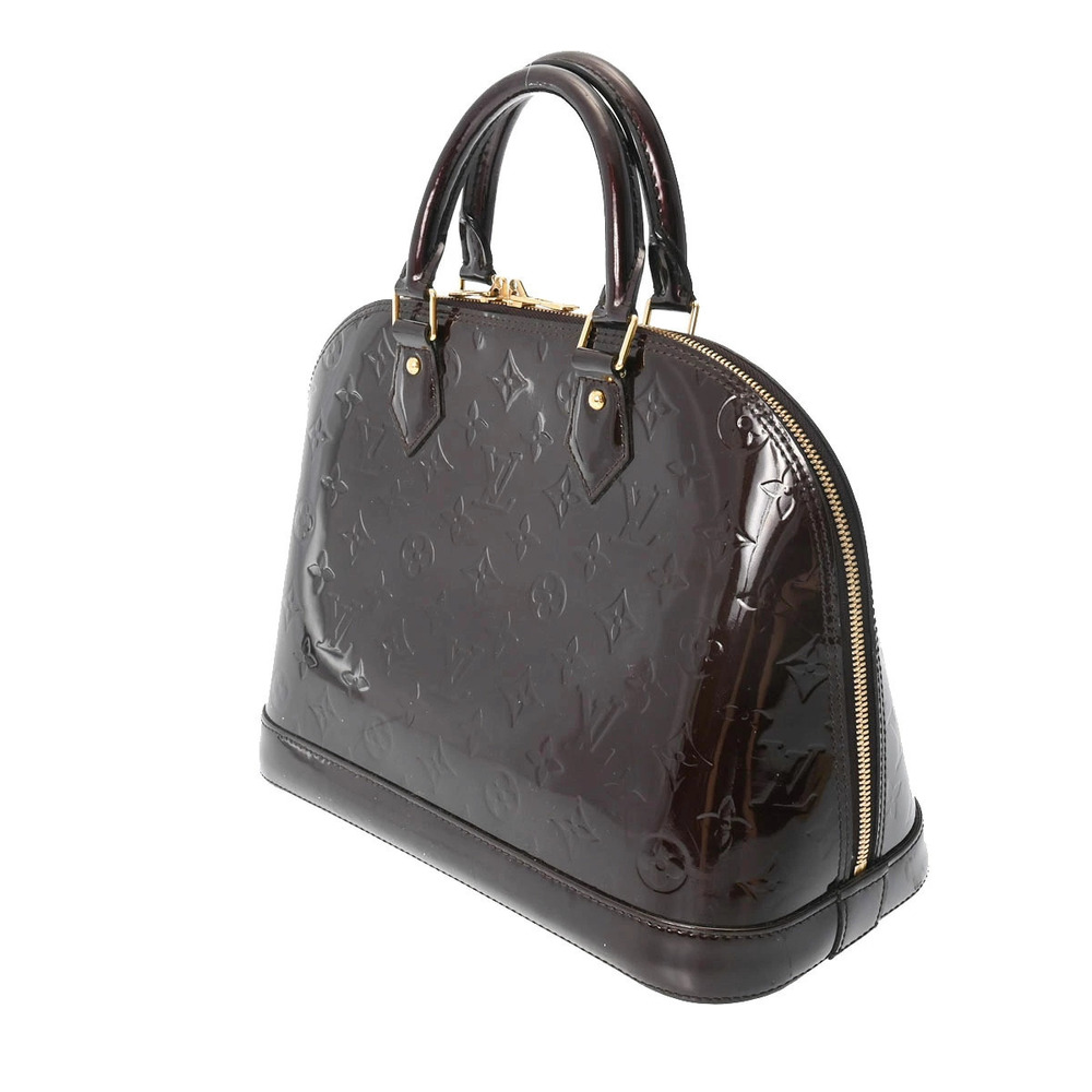 Louis Vuitton Alma Purple Monogram Vernis Handbag Amarante Purple